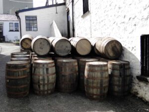 Used whiskey barrels