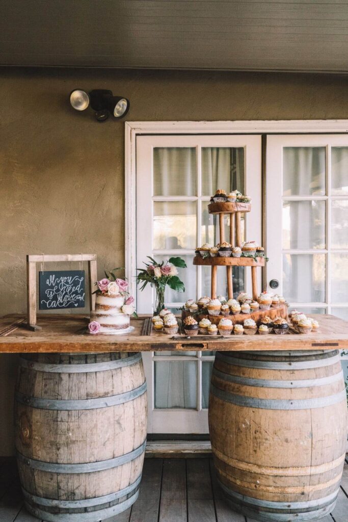 Used Bourbon Barrels Wedding Cake Stand
