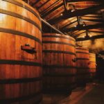 wooden barrels