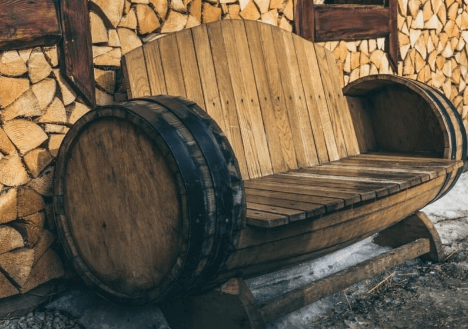 Wine barrel furniture ideas