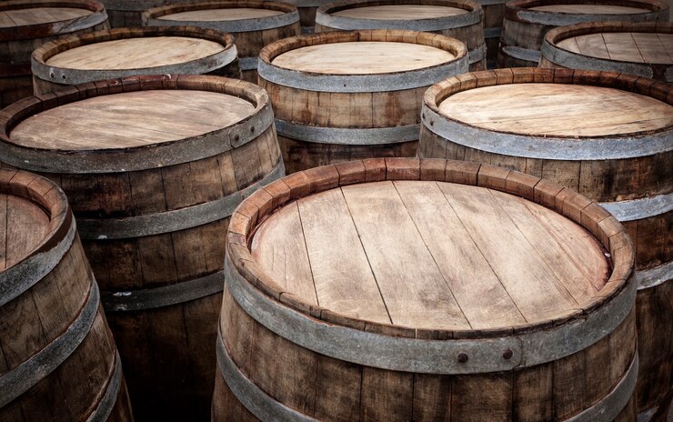 American oak barrels