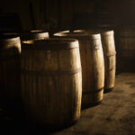 Wooden whisky casks